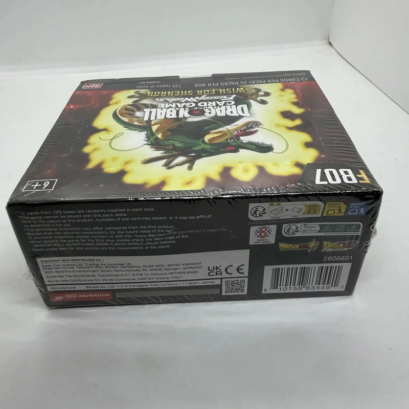 Dragon Ball Fusion World Fb07 Wish Shenron Booster Box Caja Wish For S ...